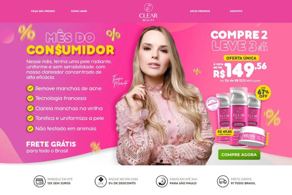 Post para redes sociais de clínica de estética